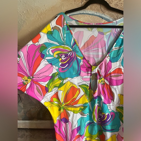 Trina Turk Kaleidoscope Floral Tunic Cover Up in Multi - Picture 16 of 16